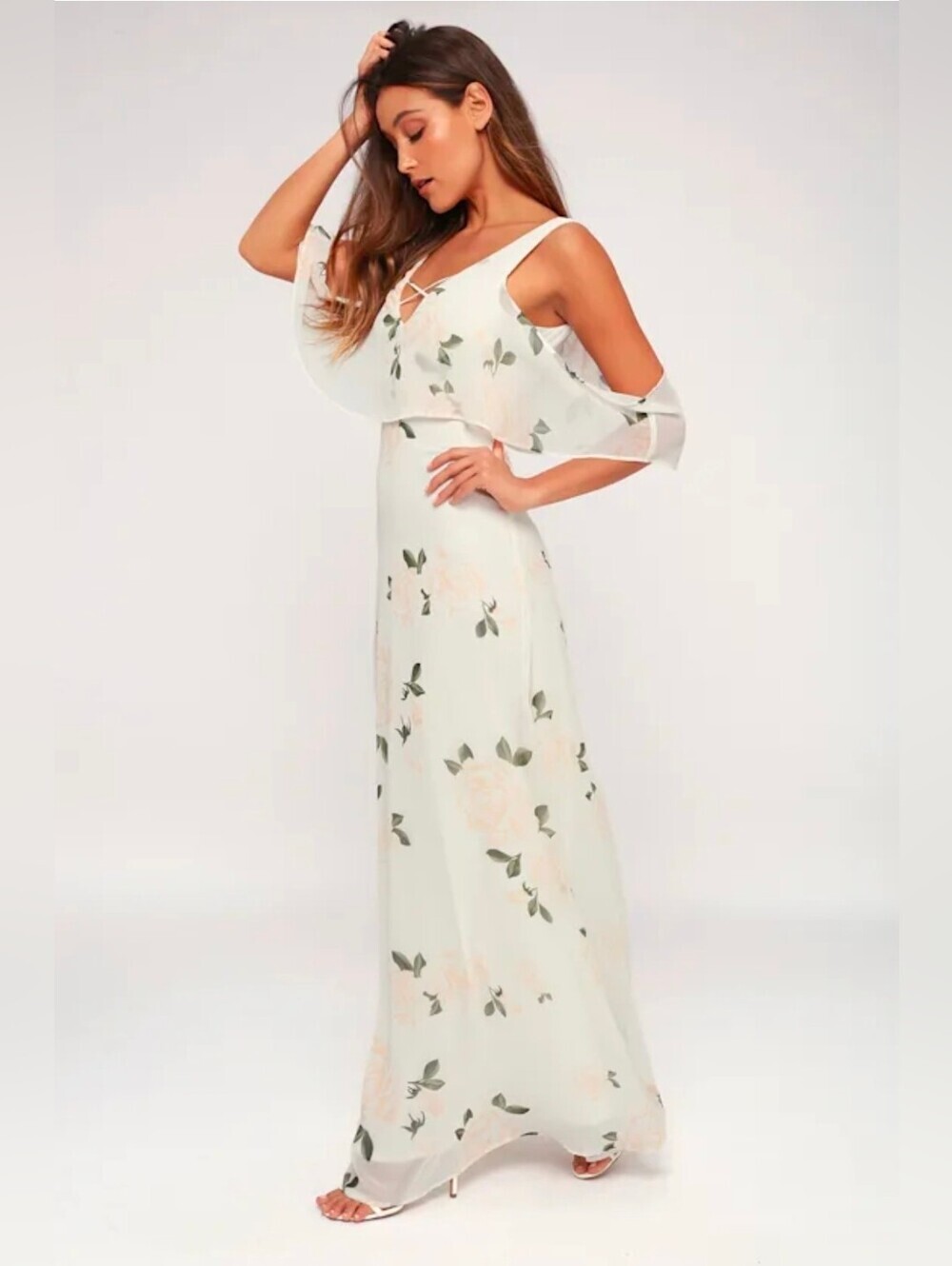 ❤️ LULU'S THE VERY THOUGHT OF YOU FLORAL MAXI DRESS, MEDIUM - Picture 4 of 13